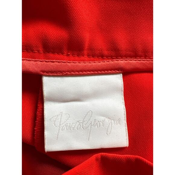 Paris Georgia Red Cuffed Wide Leg Tailored Pants - Picture 2 of 6